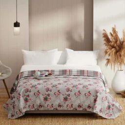 Bianca Bio-soft Feel Grey & Red Fabric 152 TC 135 GSM Double Dohar-picture-18