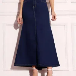 Miss Chase Blue Plain Skirt-picture-8