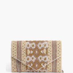 Sangria Embellished Envelope Clutch-image-5