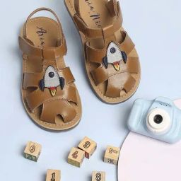 Aria Nica Kids Rocket Brown Casual Sandals-image-13