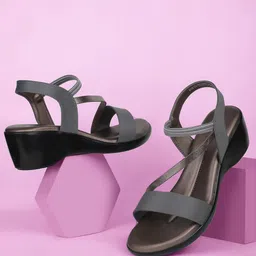 Bata Wedge Round Toe Heels-47