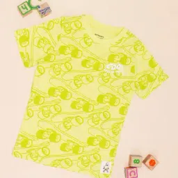 Pantaloons Junior Boys Green Cotton Prnted T-Shirt-picture-26