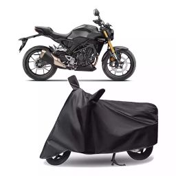Auto Pearl Polyester Two Wheeler Cover for Honda CB300R (Grey)-image-94