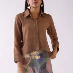 Basanti Kapde aur Koffee Brown Shirt-image-9