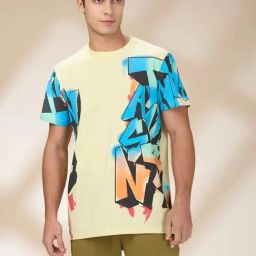 Being Human Green Cotton Regular Fit Printed T-Shirt-64