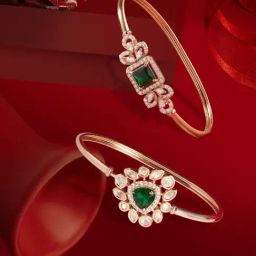 Zaveri Pearls Green Brass Bracelets for Women-image-83