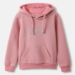 Elle Girls Pink Solid Full Sleeves Sweatshirt-image-68