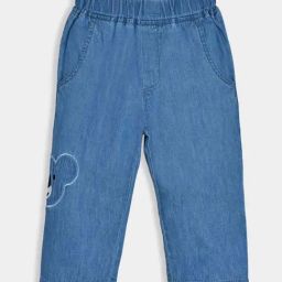 MiArcus Kids Blue Embroidery Regular Fit Trousers-image-48
