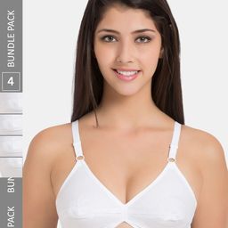 Centra Pack Of 4 Non Padded Full Coverage Cotton Bra CLY9-4PC-WH-19