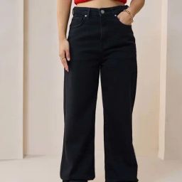 Bewakoof Black Plain Cotton Mid-Rise Jeans-image-46