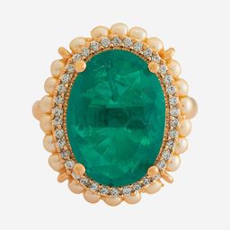 Kushal's Fashion Jewellery Gold-Plated Cubic Zirconia Stone Studded Adjustable Finger Ring-image-66