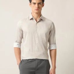 Arrow Beige Cotton Regular Fit Printed Shirt-picture-21