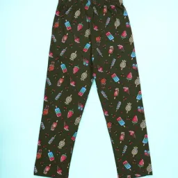 KiddoPanti Boys Green Cotton Printed Nightwear Bottoms-picture-39