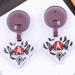 Estailo fashion Diamonds Shaped Drop Earrings-image-50