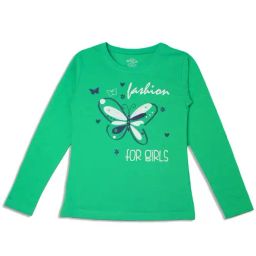 Bodycare Girls Green Cotton Printed T-Shirt-image-70