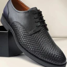 Hoversole X Nico Nerini Men's Vesperis Black Leather Derby Shoes-image-13