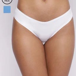 Basiics By La Intimo Blue & White Comfort Fit Panties - Pack Of 2-image-92