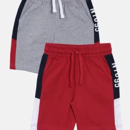 3PIN Boys Multi Cotton Regular Fit Printed Shorts - Pack of 2-picture-24
