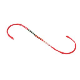 NVR Multicolor Artificial Beads Bhaiya Bhabhi Rakhi with Roli Chawal Chandan & Mishri - Set of 2 image 4
