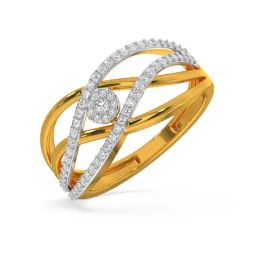 Kisna Diamond & Gold Jewellery Avni 14k (585) Diamond & Gold Ring For Women-picture-48