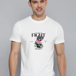 Enciger Men Printed Applique T-shirt-image-89