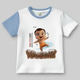 Chhota Bheem Boys Chhota Bheem Graphic Printed Round Neck Cotton T-shirt-picture-27