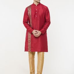 Arihant Rai Sinha Men Ethnic Motifs Print Patchwork Kurta-picture-8