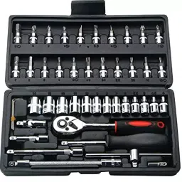 Corslet 46 in 1 Ratchet Screwdriver and Socket Combination Wrench Auto Repairing Bike Tool Kit Set-2