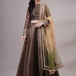 Utsav Fashion Printed Sequinned Ready to Wear Lehenga & Choli With Dupatta-image-88