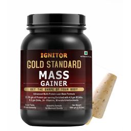 Ignitor Gold Standard Mass Gainer - 1 Kg - Vanilla Kulfi Flavor-47