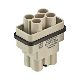 Harting Heavy Duty Connector Inserts / Modules HEAVY DUTY INSERT, PLUG, 4POS, 6MM2, 09120062662-32