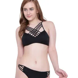 La Intimo Black SeaOath Bra & Bikini Panty-image-11