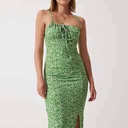 Happiness istanbul Bodycon Floral Midi Dress-image-61