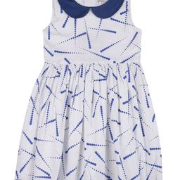 YOUNG BIRDS Girls Printed Peter Pan Collar Cotton Fit & Flare Dress-image-50