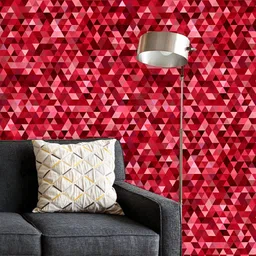 ArtzFolio Printed UV-Resistant Anti-Bacterial Triangle Pattern Peel & Stick Wallpaper-image-9