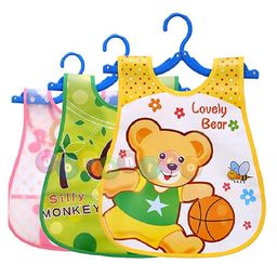 Fantasy India Washable Colorful Waterproof Baby Apron cum Bib with Cute Cartoon Drool Pack of 3 - Random Print(Assorted)-image-74