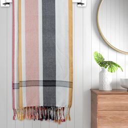 FABINALIV Unisex Set of 2 Striped 225 GSM Cotton Bath Towels - Multicolor-8