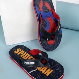 Kidsville Marvel Avengers Featuring Spiderman Detailed Flip Flops - Navy Blue-image-90