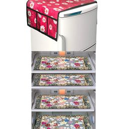 Dakshya Industries Fridge Top Cover and Fridge Mat Combo Set of 5-picture-11