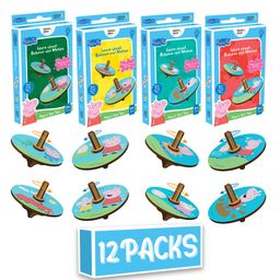 Peppa Pig Spinning Tops by ThinkerPlace with Interactive Learning | DIY Educational Toy for Kids | 12 Packs-15