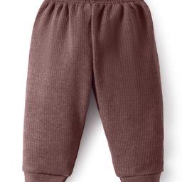 CUCUMBER Cotton Knit Full LengthFleece & Woollen Pant - Brown-image-10