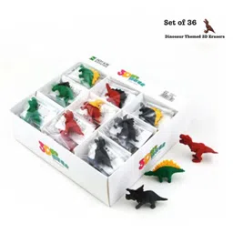QIPS Dinosaur 3D Erasers for Kids - Set of 36 (Assorted colors)-picture-40