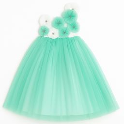 Tilism Woven One Shoulder Floral Applique Detailed Dress - Sea Green-image-18