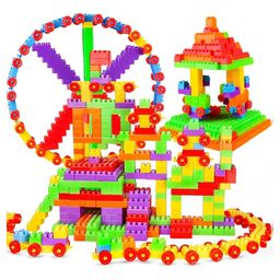Enorme DIY 40+ Pcs Plastic Smart Puzzle Intelligent Colorful Building Blocks Toy Set for Kids image 2