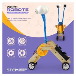 NHR DIY Worm Robot | STEM Toys For Experiment Purpose | Science Project Kit Educational Toy For Kids 6+ Years image 2