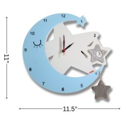 KIDOZ Moon & Star Clock SILVER image 3