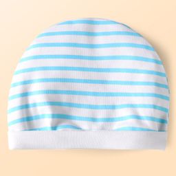 Babyhug Disney Interlock Knit Cap Mittens & Booties Set with Stripes & Winnie the Pooh Graphics White - Diameter 10 cm image 3
