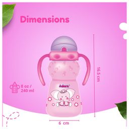 Adore Zing! The Amazing Straw Sipper with Twin Handle- Flip N Sip- 300ml image 4