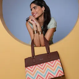 ZOUK Women Geometric Printed Structured Shoulder Bag-image-69