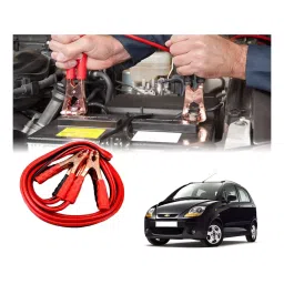 Auto Pearl 2.29 m (7.5 Ft) 500 A Heavy Duty Booster Anti Tangle Battery Jumper Cable for Chevrolet Spark (Pack of 2)-15